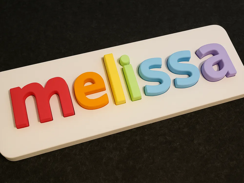 Custom Montessori Name Puzzle Letter Kids, another view - Puzzles & Brain Teasers, name 2d
