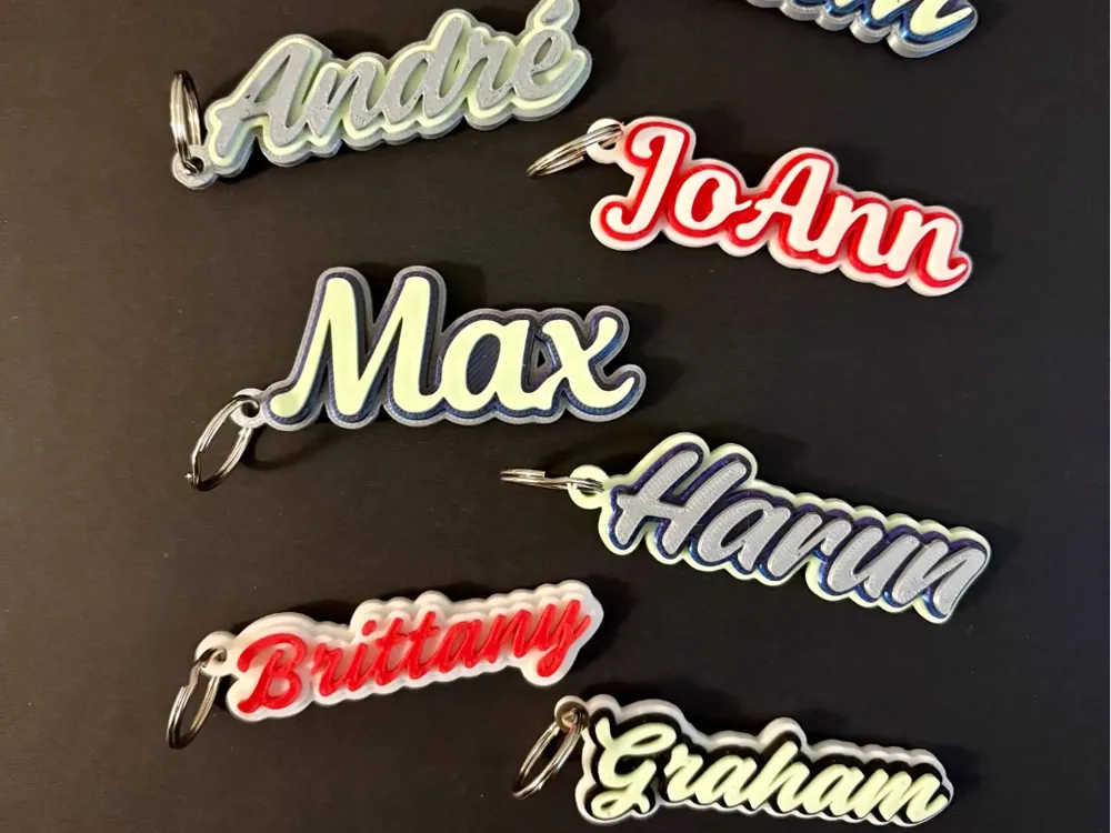 Custom Name Keychain., another view - Photo & Custom Keychains, abc