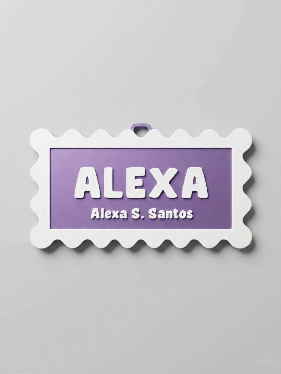 Custom School Name Plate / Name Tag v1, photo 4 of 4 - Name Plates, kids