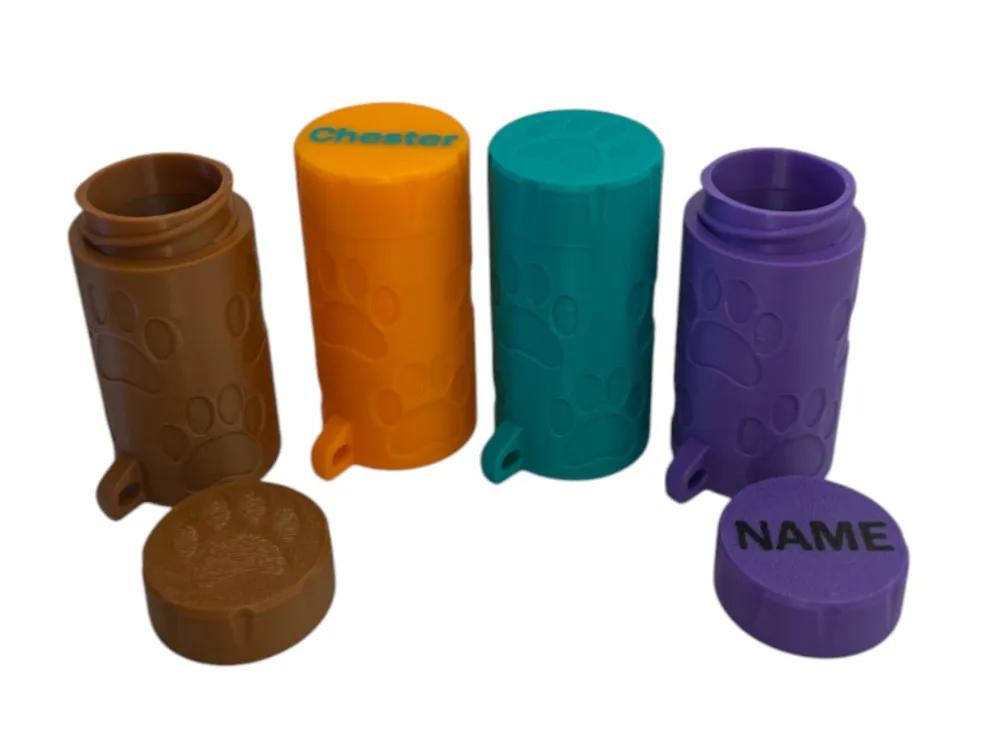Customisable dog treat container