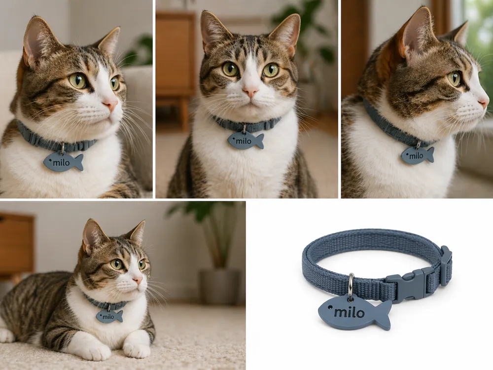 Customisable fish cat collar!