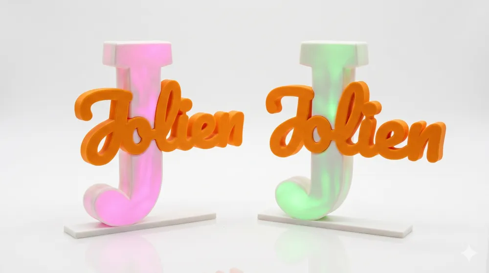 Customizable 3D Lightbox name generator, photo 2 of 4 - Light Boxes & Shadow Lamps, personalized