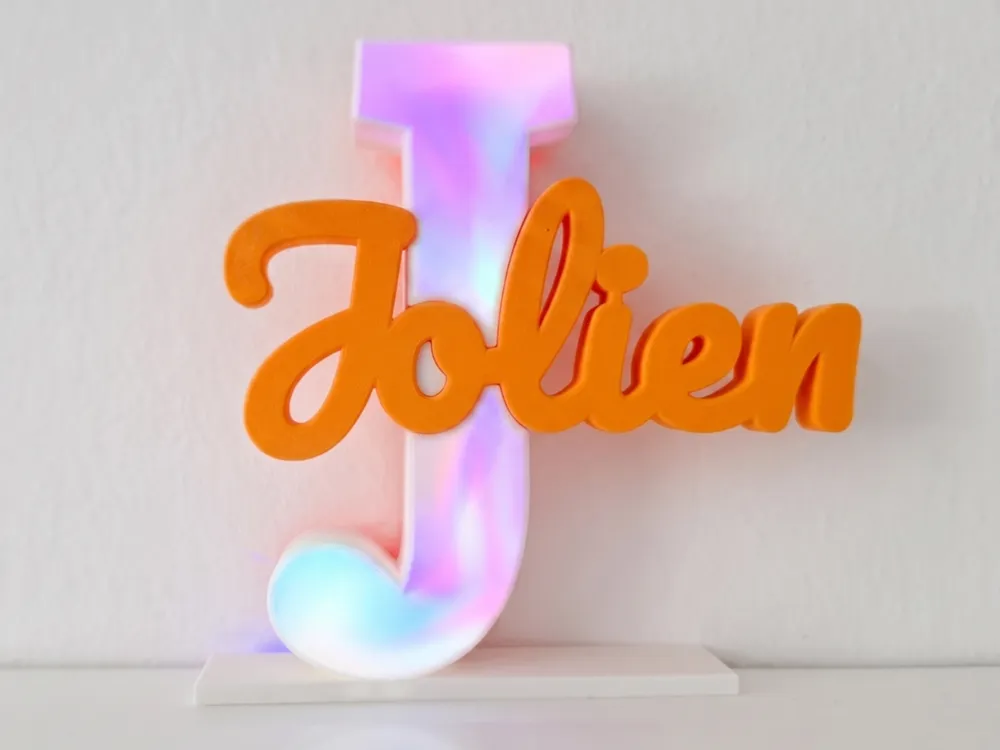 Customizable 3D Lightbox name generator