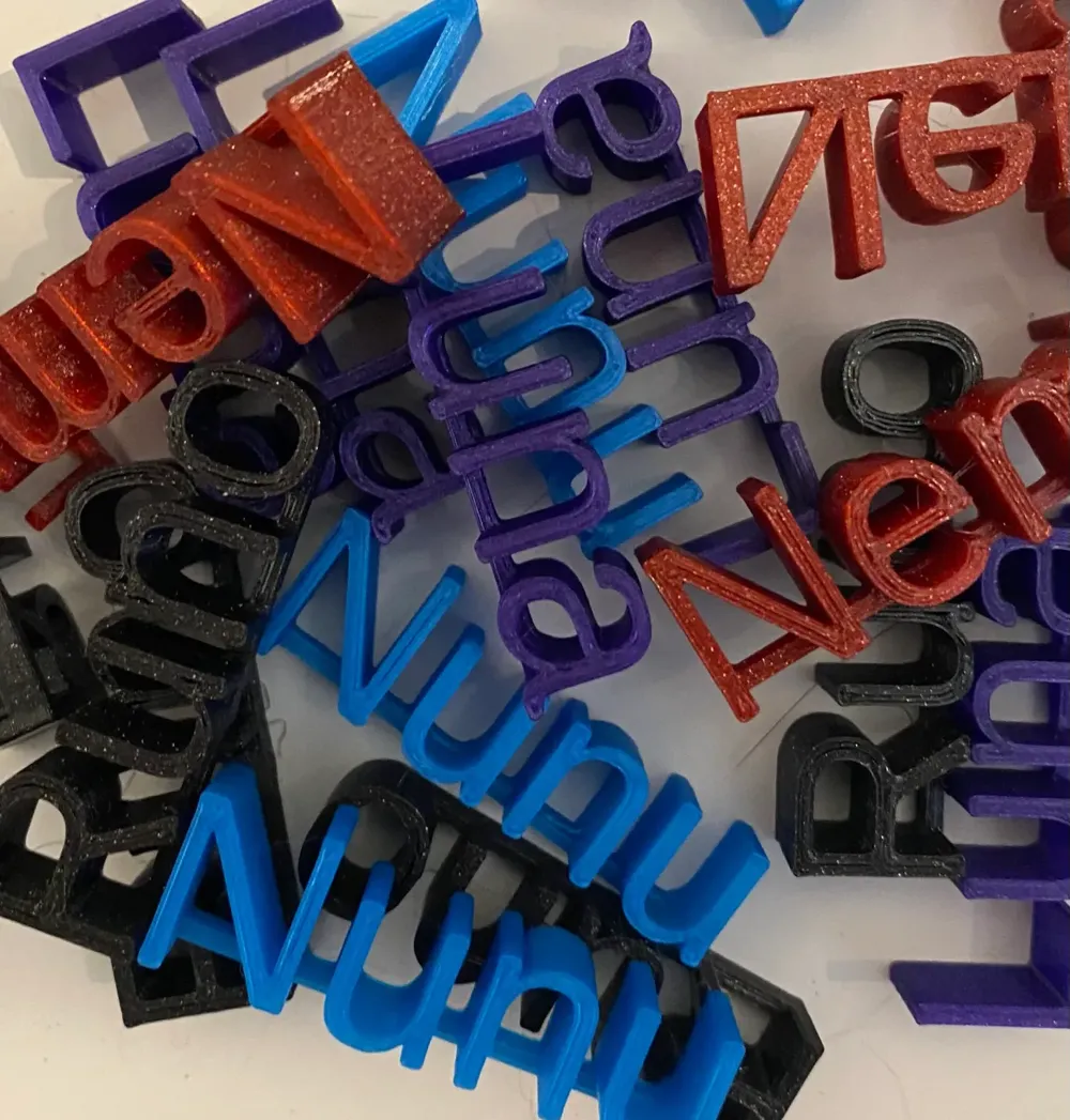 Customizable 3D name plate, photo 3 of 4 - Name Plates, supportless