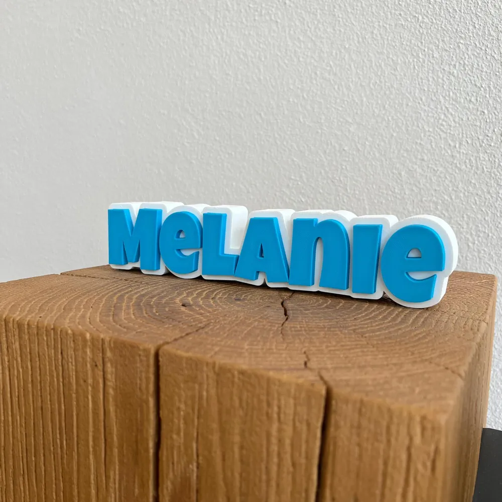 Customizable 3D name sign parametric generator, photo 2 of 4 - Customizable 3D name sign parametric generator Household
