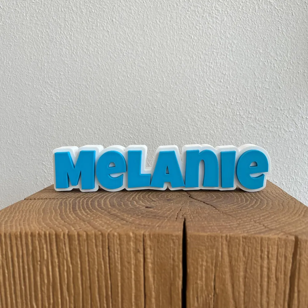 Customizable 3D name sign parametric generator, photo 3 of 4 - Customizable 3D name sign parametric generator Household
