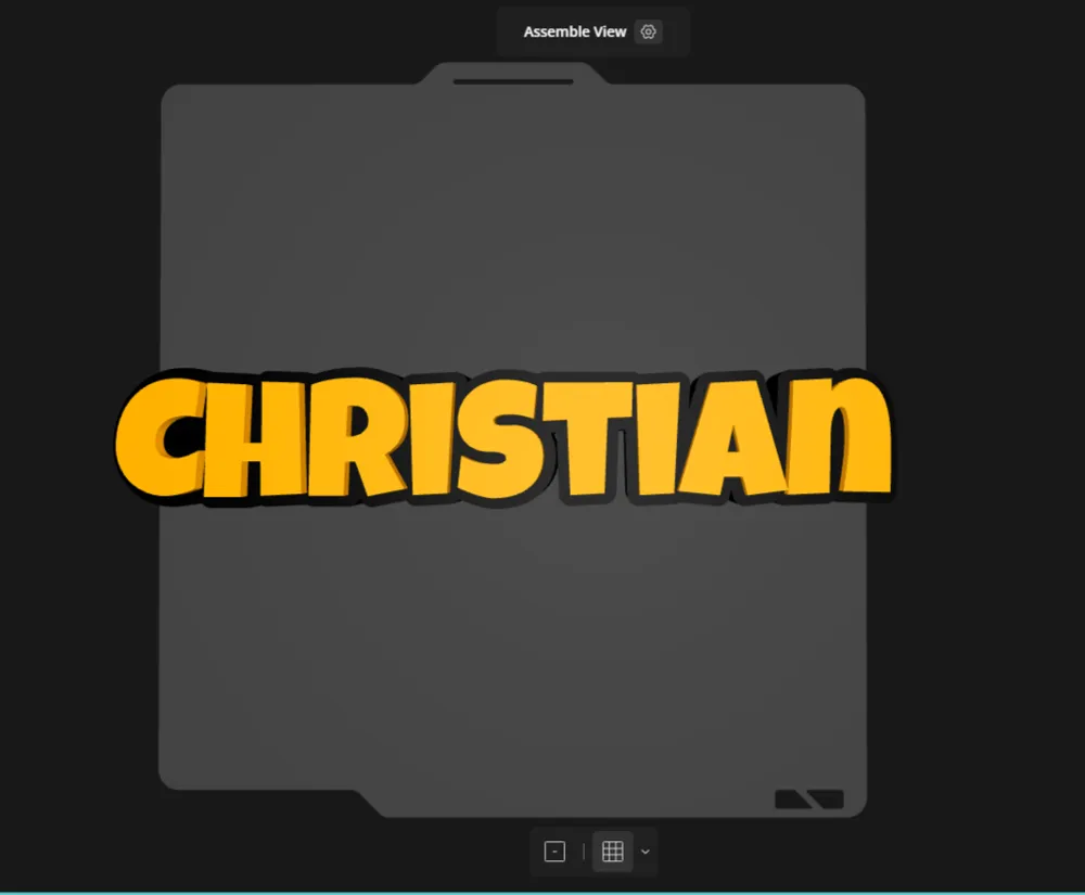 Customizable 3D name sign parametric generator, photo 4 of 4 - Customizable 3D name sign parametric generator Household