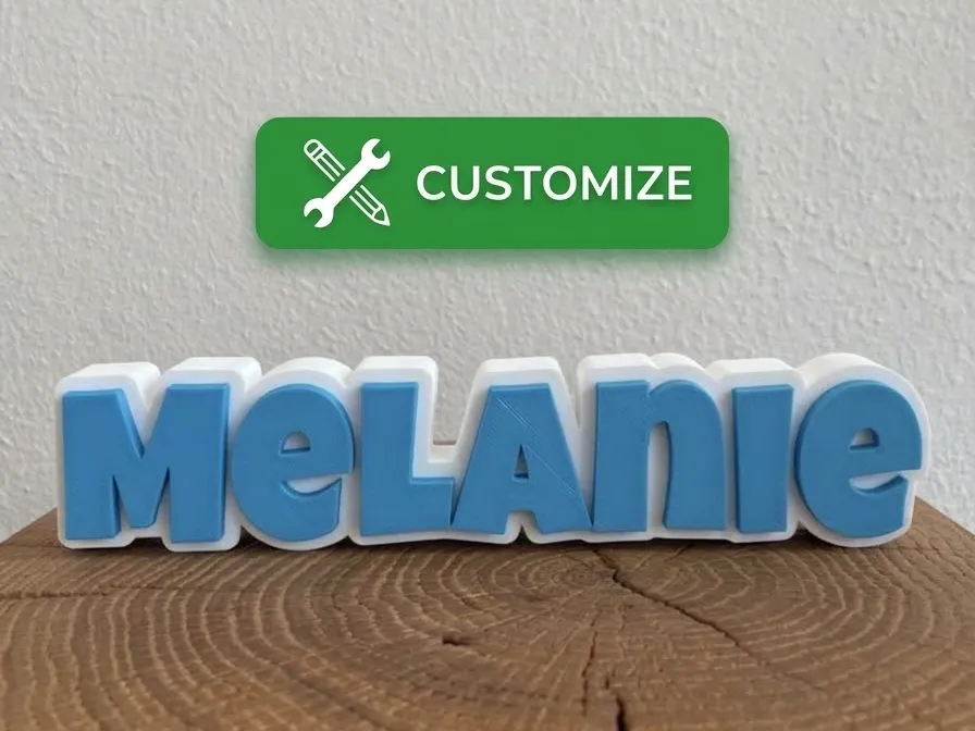 Customizable 3D name sign parametric generator - Decor, in stock in India