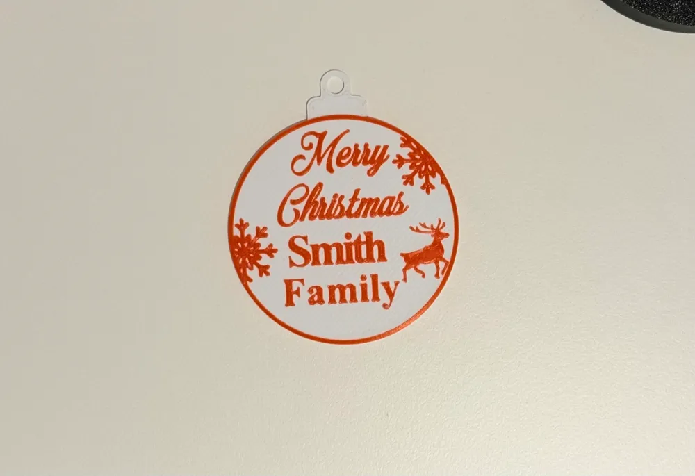 Customizable Christmas Ornament, photo 2 of 4 - Christmas Ornaments & Baubles, customisable