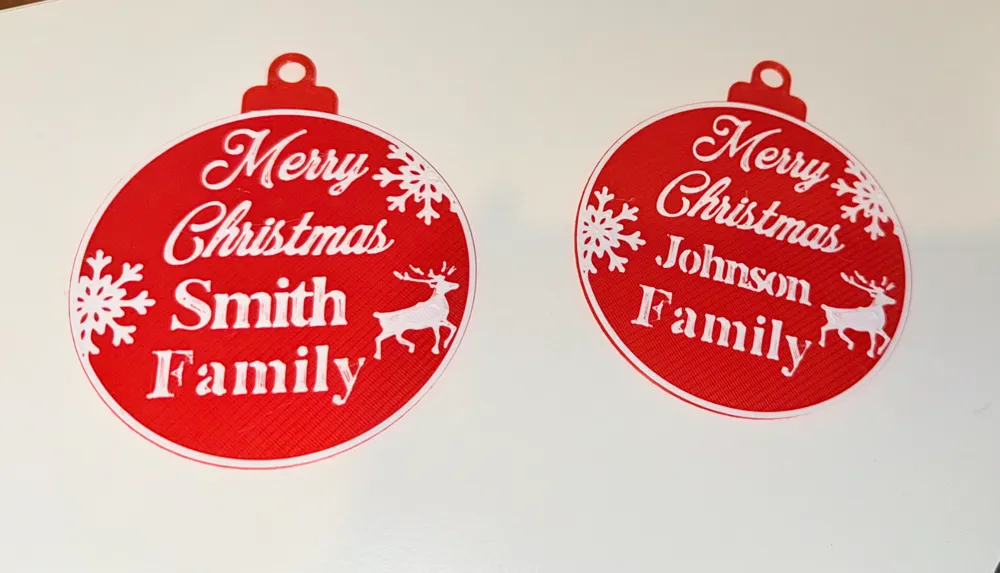 Customizable Christmas Ornament, photo 3 of 4 - Christmas Ornaments & Baubles, customisable