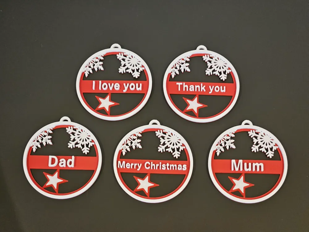Customizable Christmas Ornament, Ø 70 mm