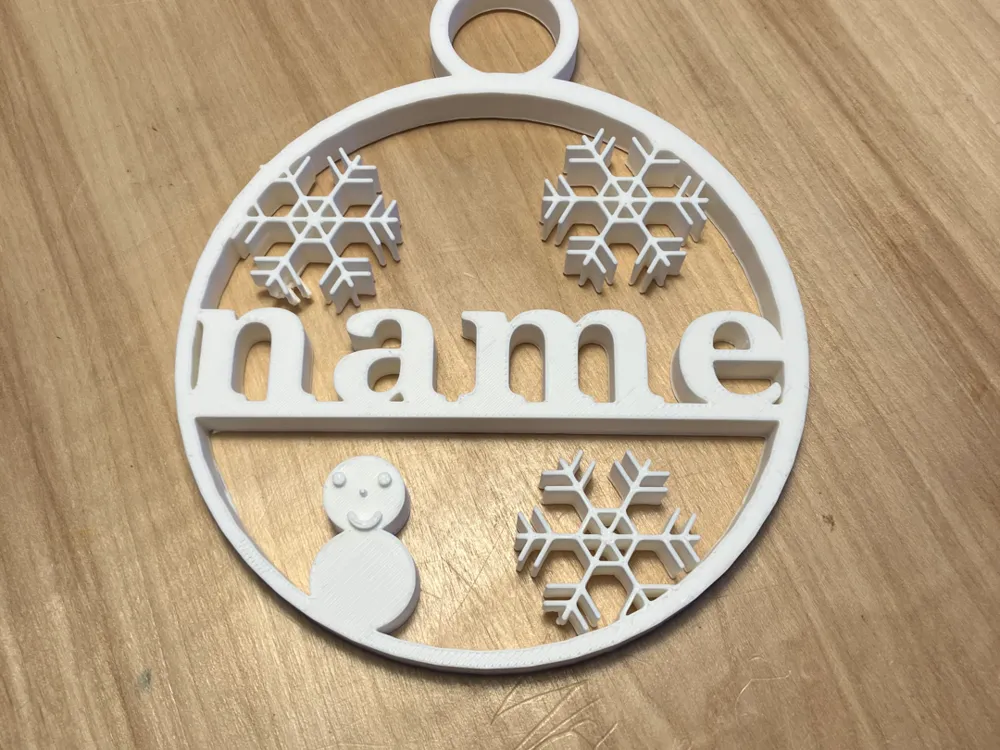 Customizable Christmas ornament