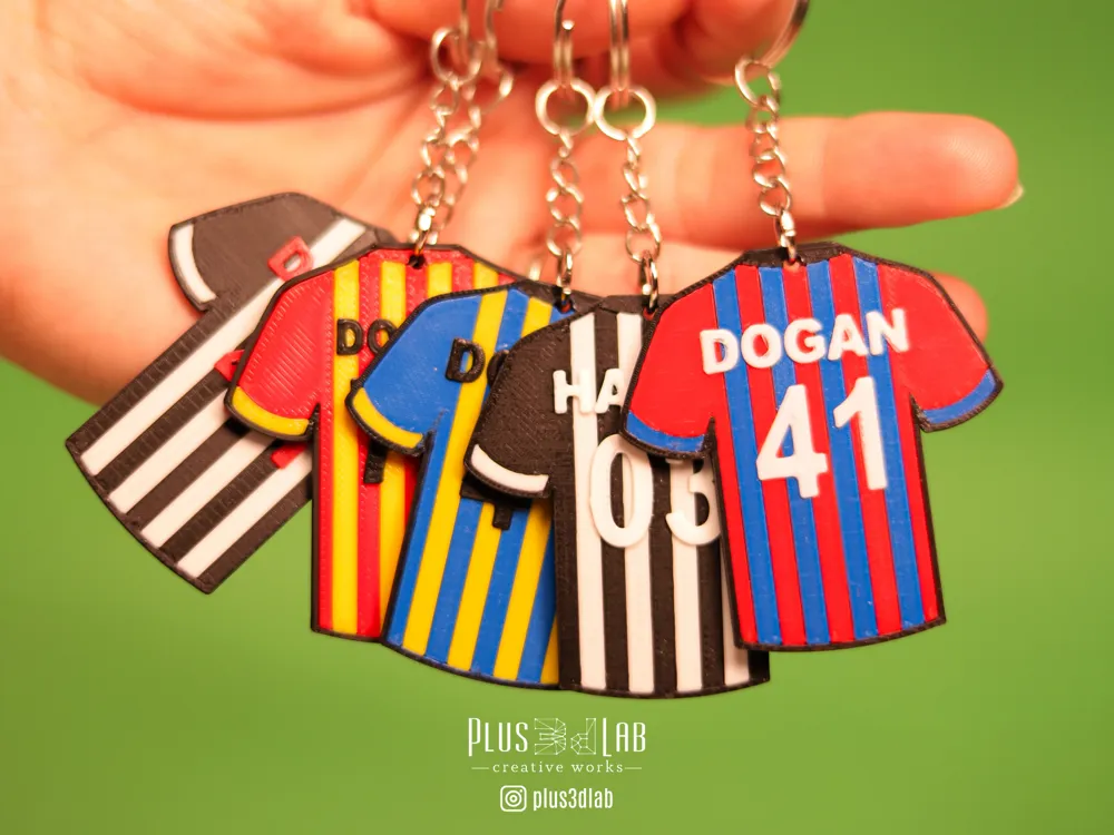 Customizable Fan Jersey Keychain, photo 2 of 4 - Photo & Custom Keychains, keycahin