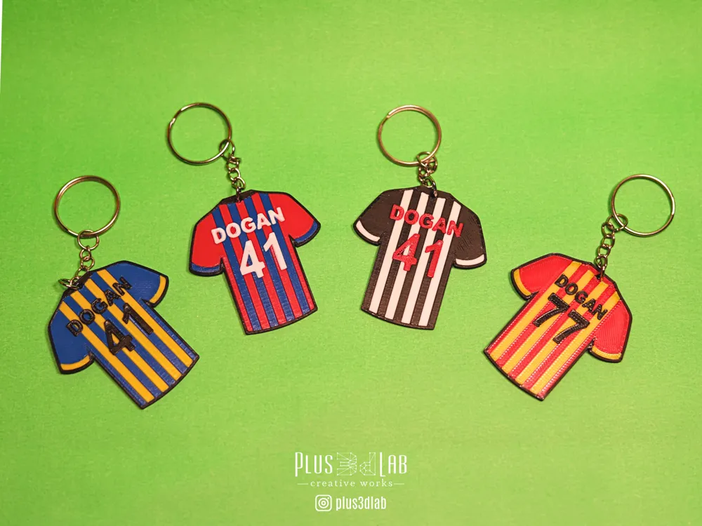 Customizable Fan Jersey Keychain, photo 3 of 4 - Photo & Custom Keychains, team