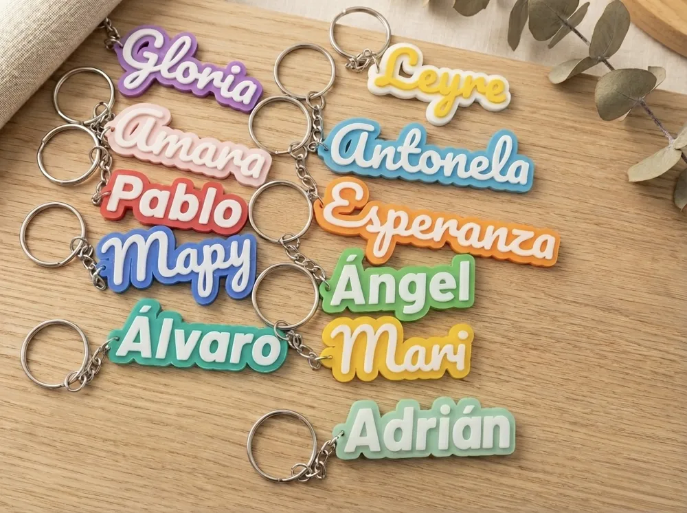 Customizable Keychain with Personalized Text, photo 2 of 4 - Photo & Custom Keychains, parametric keychain