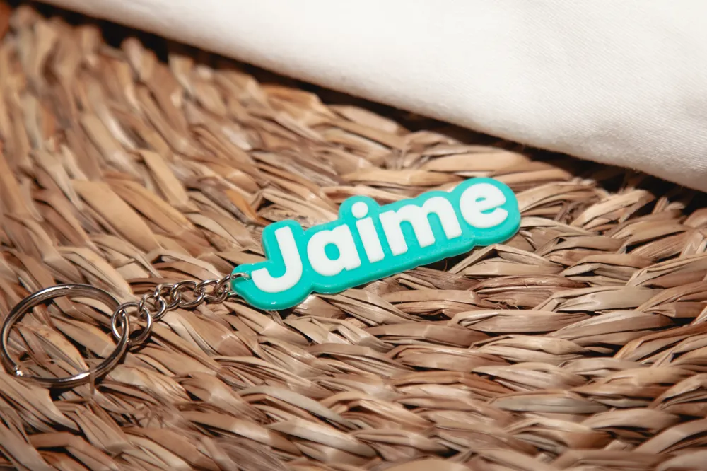 Customizable Keychain with Personalized Text, photo 3 of 4 - Photo & Custom Keychains, personalized name tag
