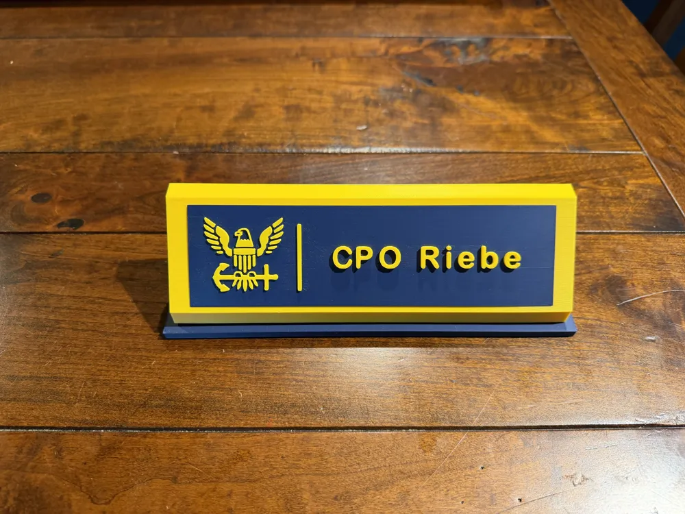 Customizable Military Desk Nameplate, photo 2 of 4 - Name Plates, office