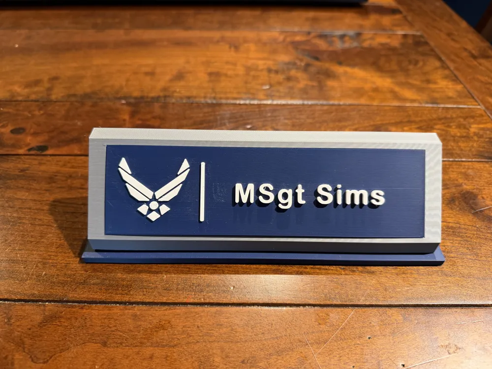 Customizable Military Desk Nameplate, photo 4 of 4 - Name Plates, decor