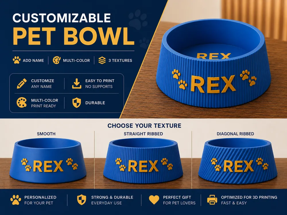 Customizable Pet Bowl