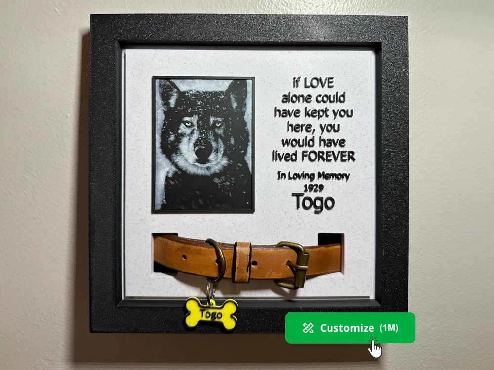 Customizable Pet Memorial Plaque