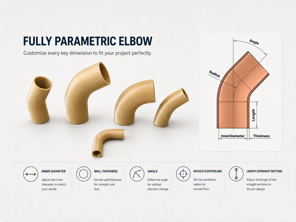 Customizable PVC Pipe Fitting Elbow, photo 4 of 4 - Customizable PVC Pipe Fitting Elbow Tools