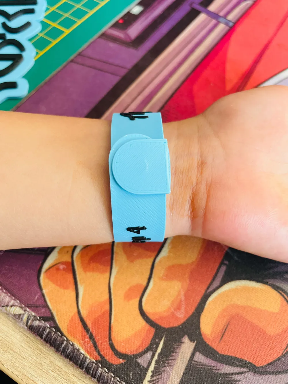 Customisable Safety Wristband with Text, photo 4 of 5 - Charm & Link Bracelets, contact