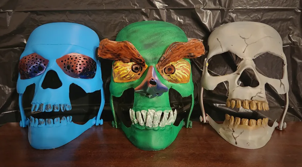 Customizable Skull Mask - Movable Jaw, photo 2 of 4 - Skull Masks, halloween