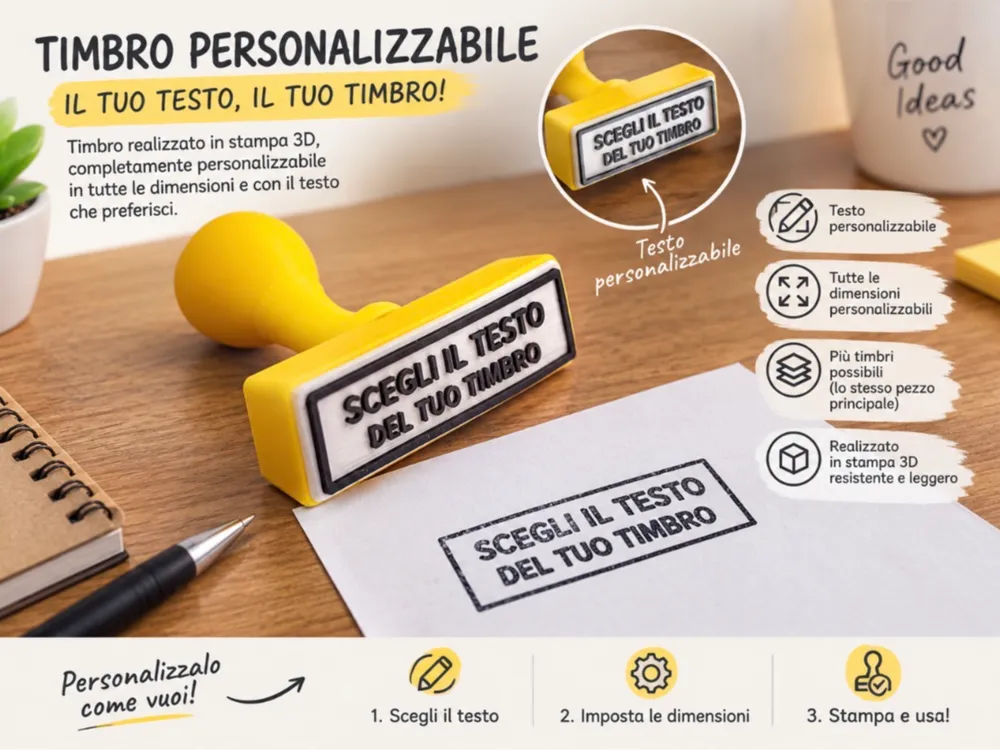 TIMBRO personalizzabile, scrivi il TUO testo - Gadgets, in stock in India