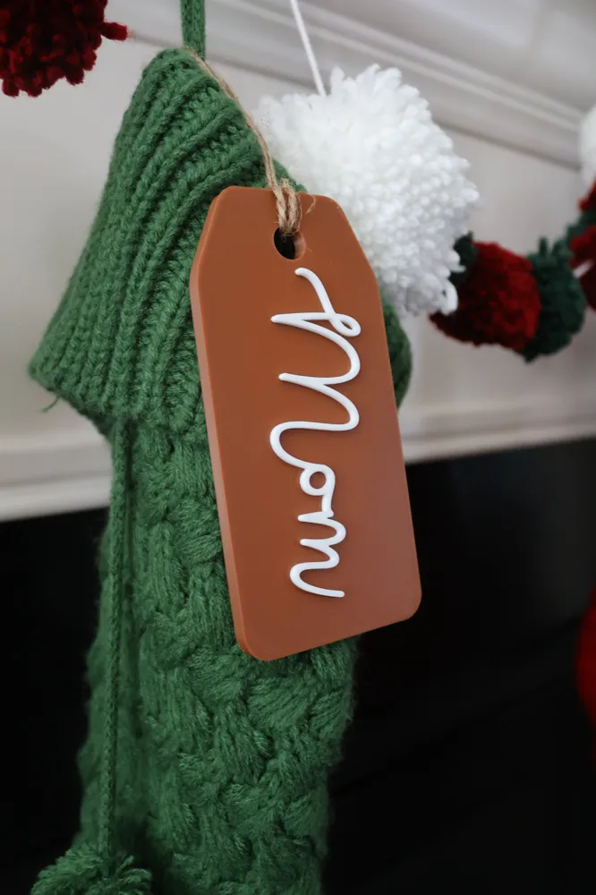 CUSTOMIZABLE Stocking Name Tag, photo 2 of 4 - Christmas Gifts & Stocking Fillers, Christmas