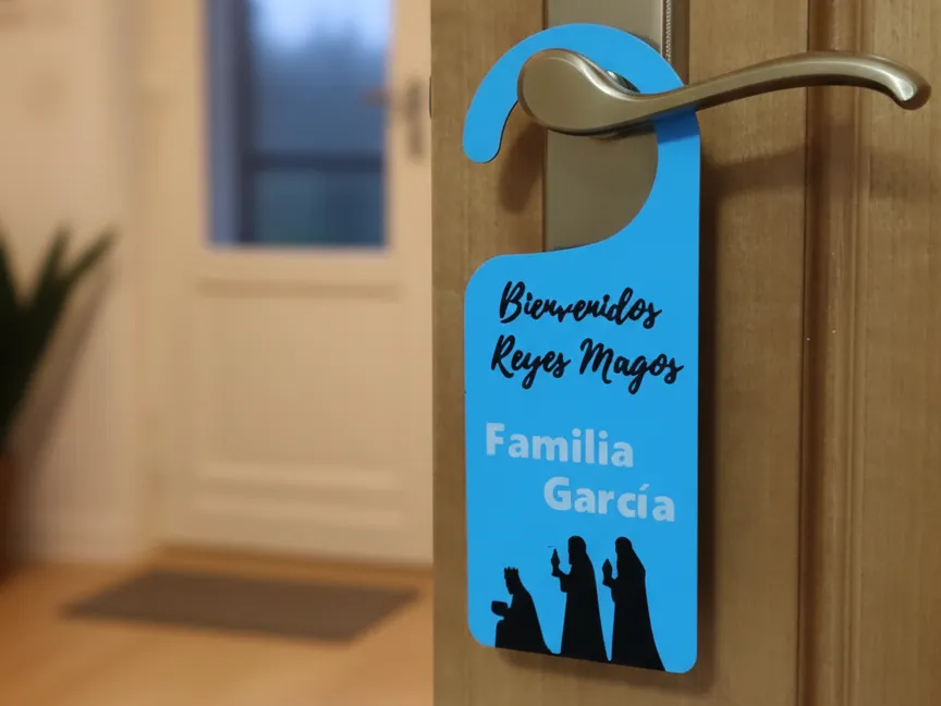 Colgador de puerta Reyes magos PERSONALIZABLE, another view - Personalised Christmas Ornaments, christmas 2024