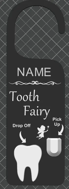 Customizable Tooth Fairy Door Hanger, photo 2 of 4 - Door Signs & Door Hangers, child