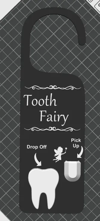 Customizable Tooth Fairy Door Hanger, photo 3 of 4 - Door Signs & Door Hangers, child accessories
