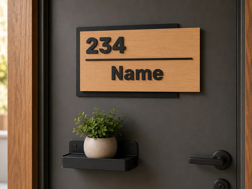 Customize Family Name Door Sign, photo 3 of 4 - Customize Family Name Door Sign Household
