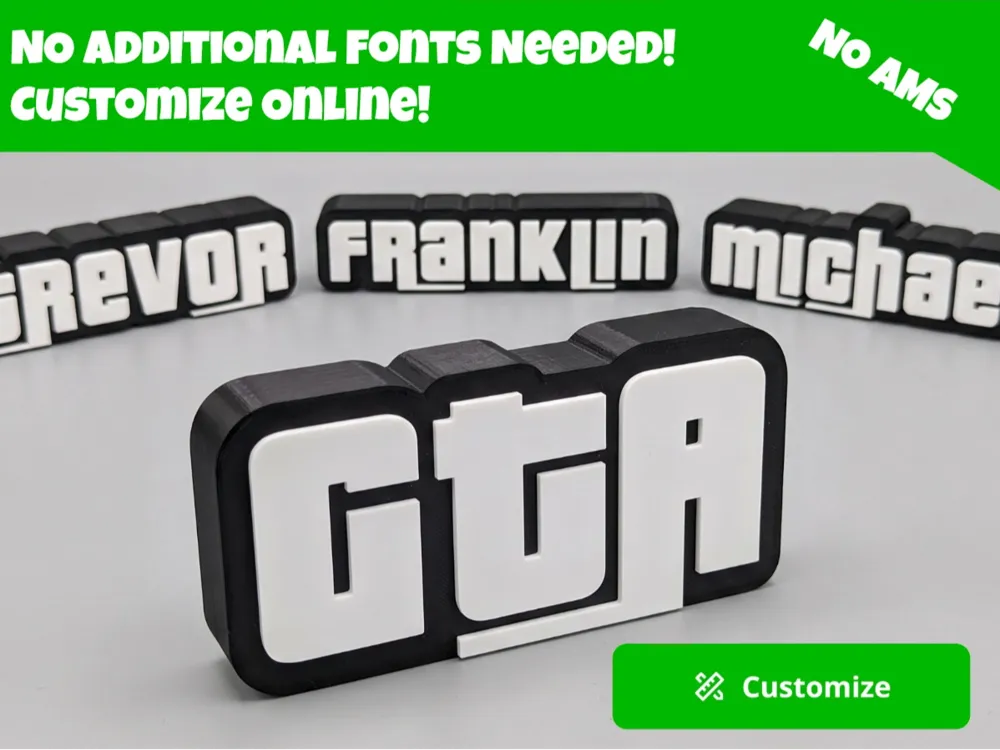 Customize Online! GTA Style Name Sign Stand, another view - Custom & Name Signs, decor