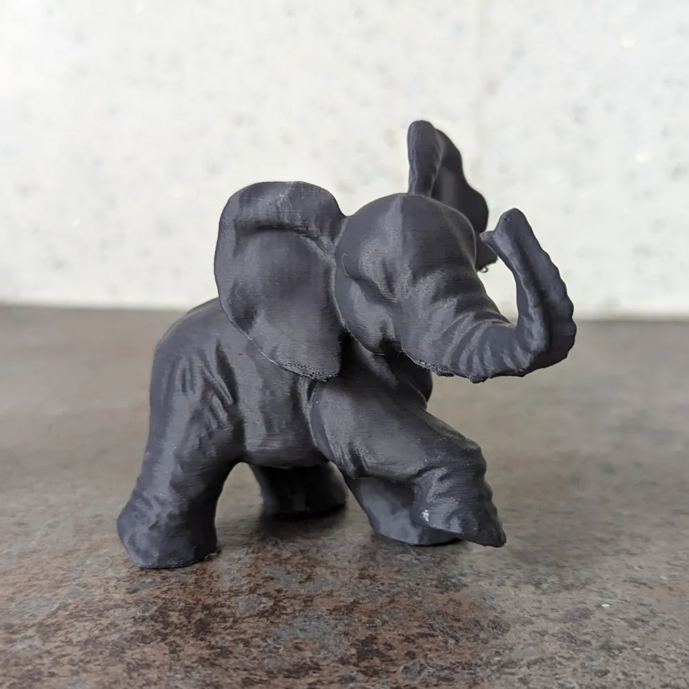 Cute Baby Elephant Ornament 1, another view - Elephant Figurines, statue