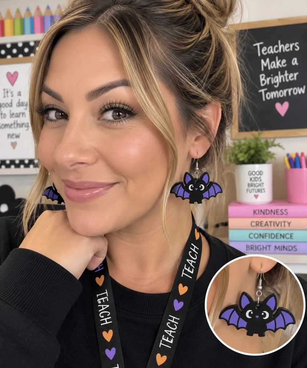 Cute Bat Earrings, photo 3 of 4 - Cute Bat Earrings Jewellery & Accessories