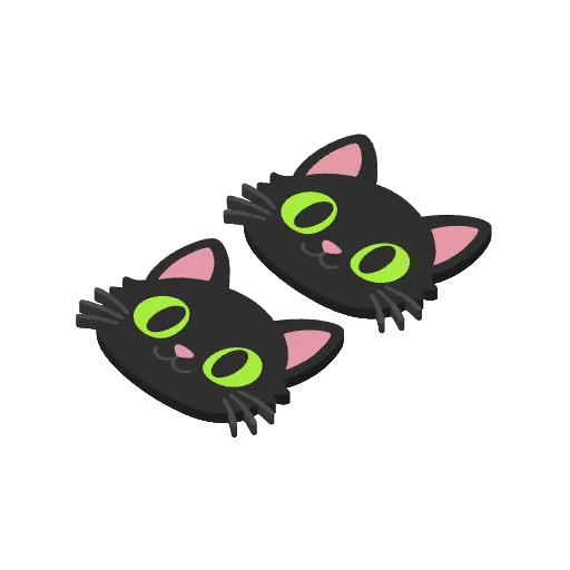 Cute Black Cat Earrings, photo 3 of 3 - Cute Black Cat Earrings Fashion