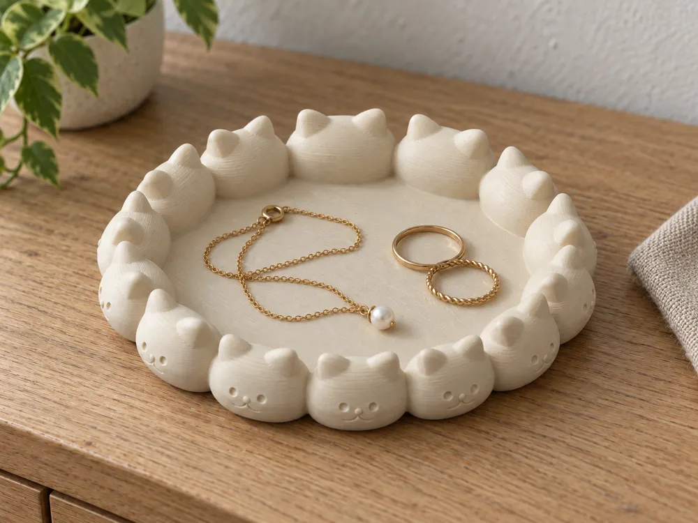 Cute Cat Jewelry Tray, photo 4 of 4 - Cute Cat Jewelry Tray Storage & Organisation