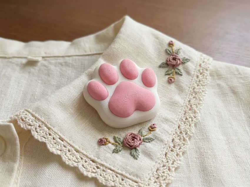 Cute Cat Paw Magnetic Brooch, photo 4 of 4 - Cute Cat Paw Magnetic Brooch Fashion