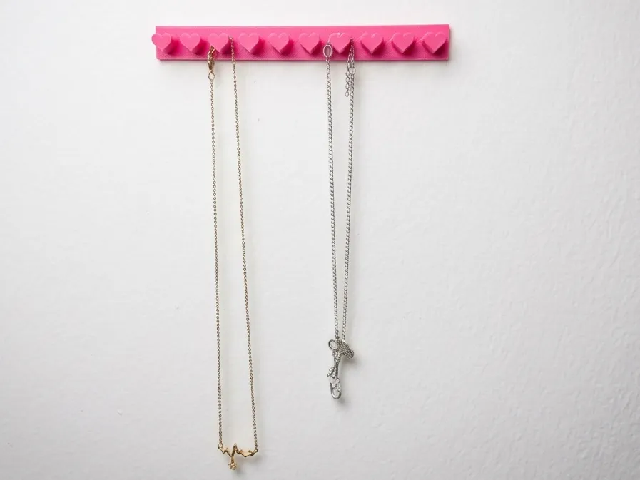 Cute Heart Necklace Holder Wall Jewelry Organizer, photo 4 of 4 - Cute Heart Necklace Holder Wall Jewelry Organizer Fashion
