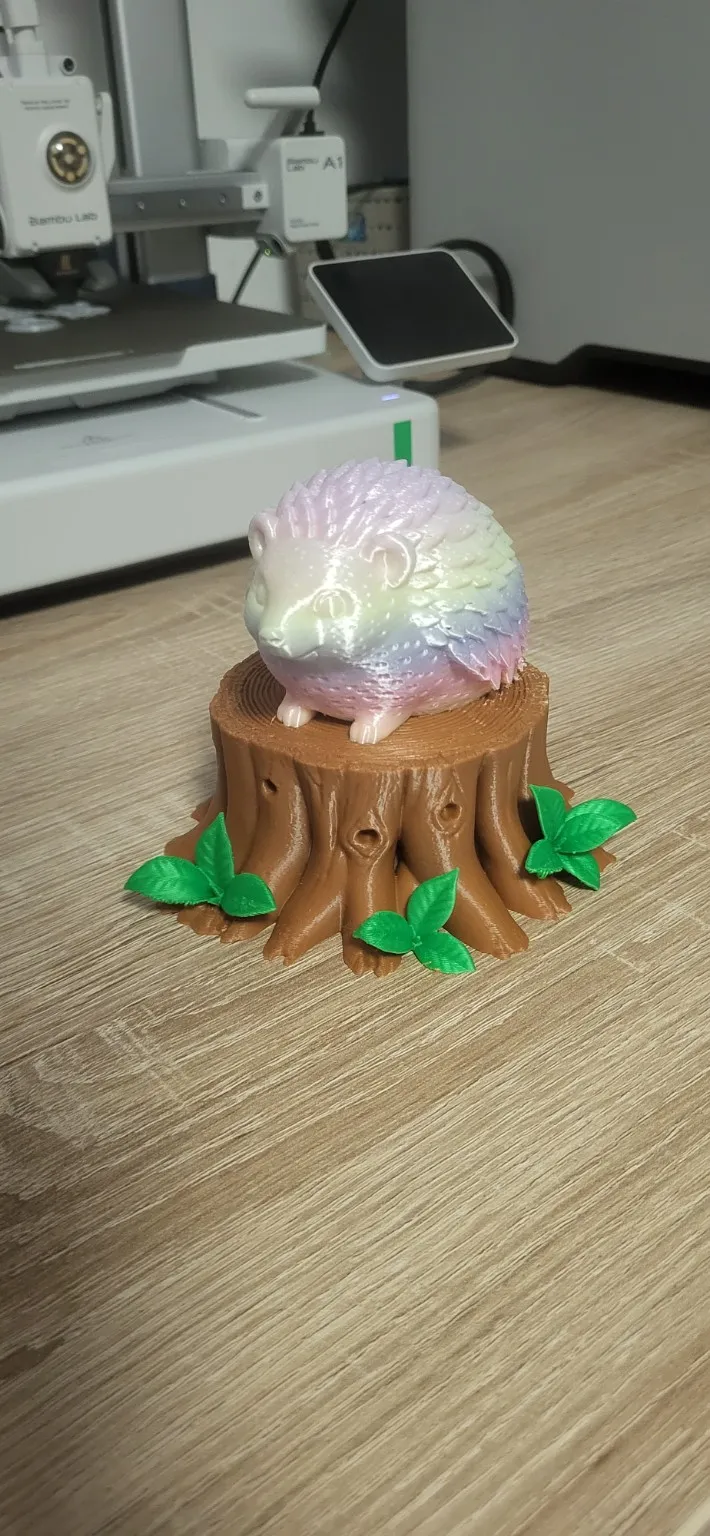 Cute Hedgehog on a Tree Stump, photo 4 of 4 - Cute Hedgehog on a Tree Stump Art