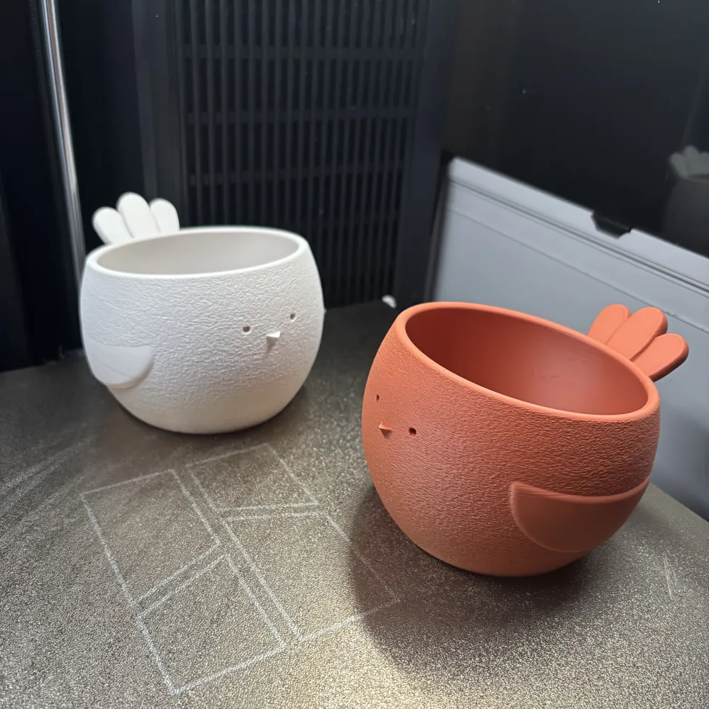Cute bird flower pot, photo 2 of 4 - Face & Character Planters, plant