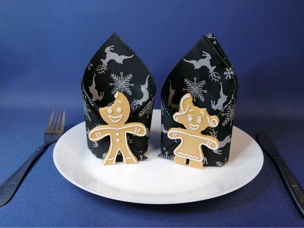 Cute napkin clips Mr + Mrs Gingerbread