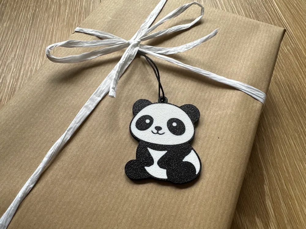 Cute Panda Baby Ornament, another view - Bear & Panda Figurines, poison day