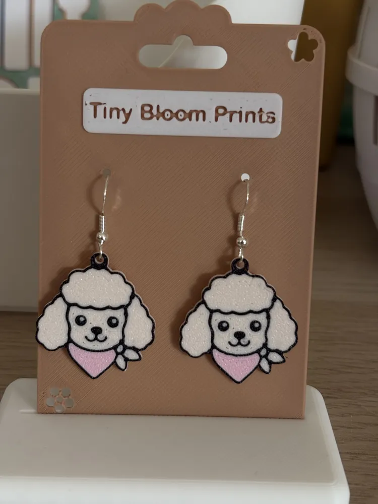 Cute Poodle Earrings, Dog Collection, photo 4 of 4 - Cute Poodle Earrings, Dog Collection Jewellery & Accessories
