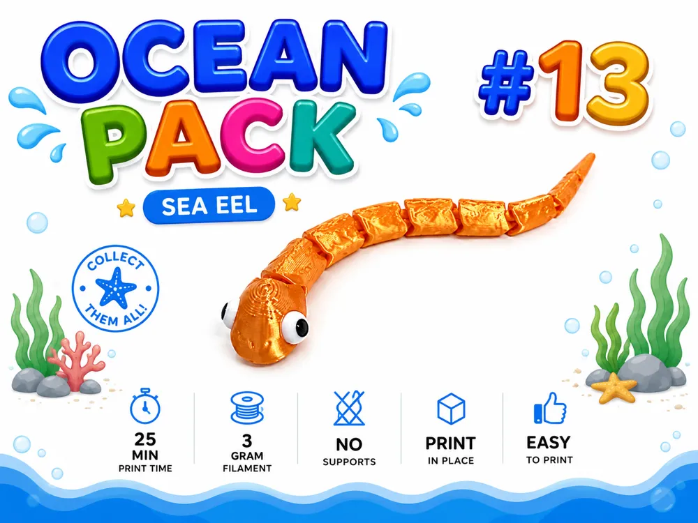 Cute Sea Eel, Ocean Pack #13, photo 3 of 4 - Cute Sea Eel, Ocean Pack #13 Miniatures