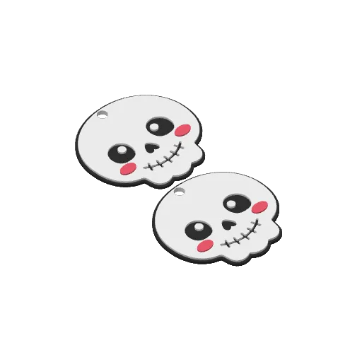 Cute Skeleton Skull Earrings, photo 4 of 4 - Cute Skeleton Skull Earrings Fashion