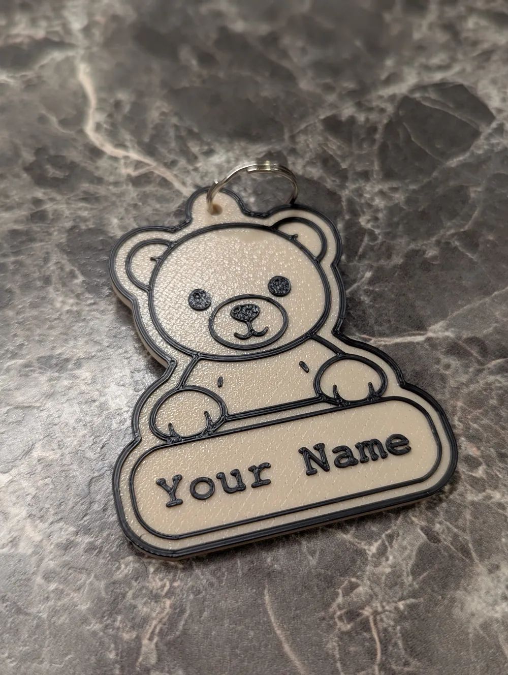 Cute Teddy Bear Name Tag / Backpack Charm, photo 3 of 4 - Bag & Zipper Charms, kids