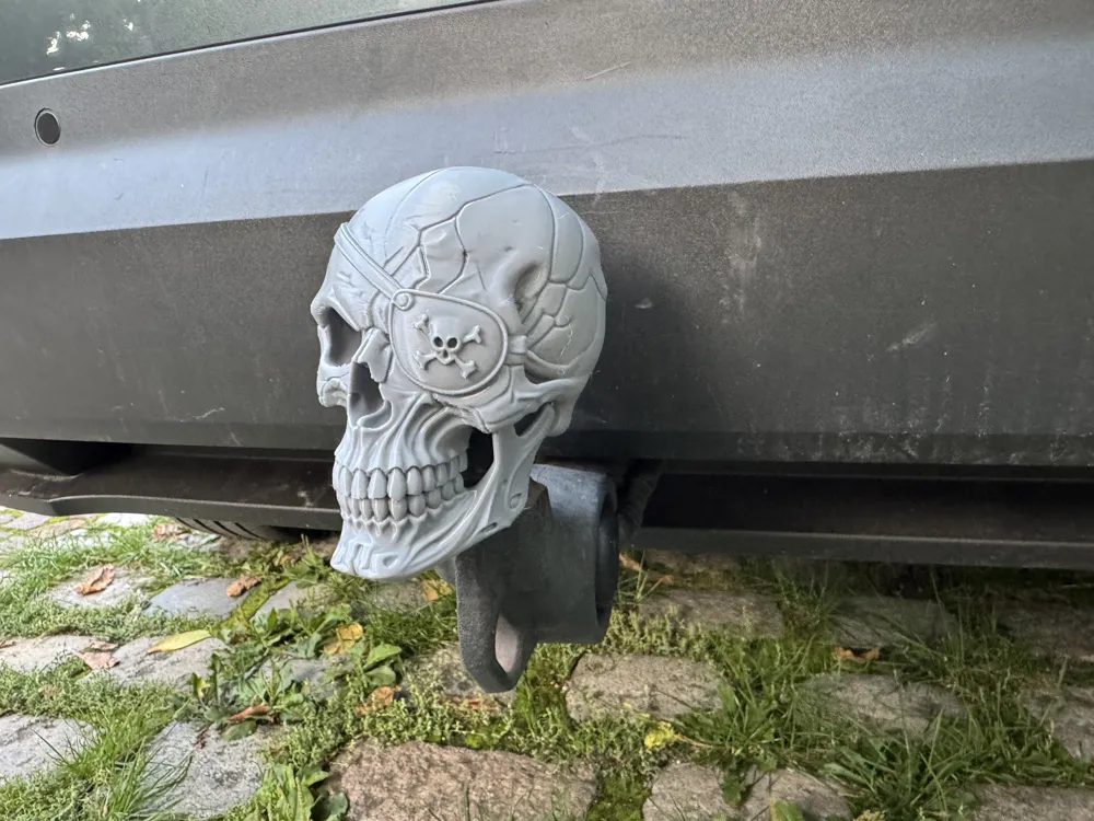 Cyber Pirate Skull Tow Hitch Ball Cover, photo 3 of 4 - Cyber Pirate Skull Tow Hitch Ball Cover Figurines & Collectibles