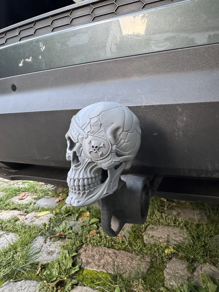 Cyber Pirate Skull Tow Hitch Ball Cover, photo 4 of 4 - Cyber Pirate Skull Tow Hitch Ball Cover Figurines & Collectibles